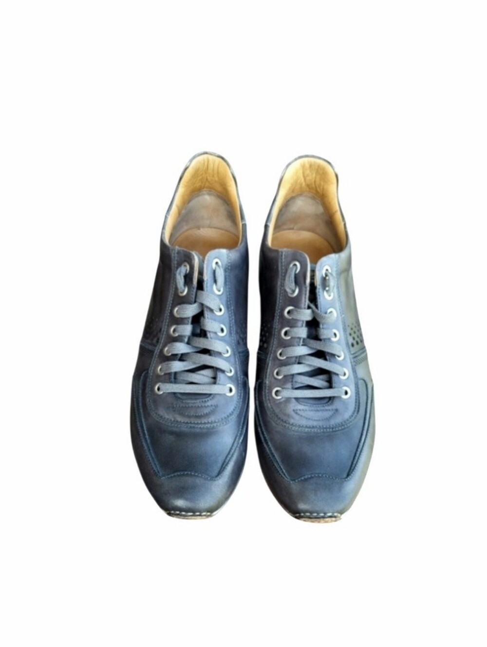 Magnanni Ibiza Cristian Christian Gray Leather Casual Athletic Trainer Men 13 - Picture 12 of 16